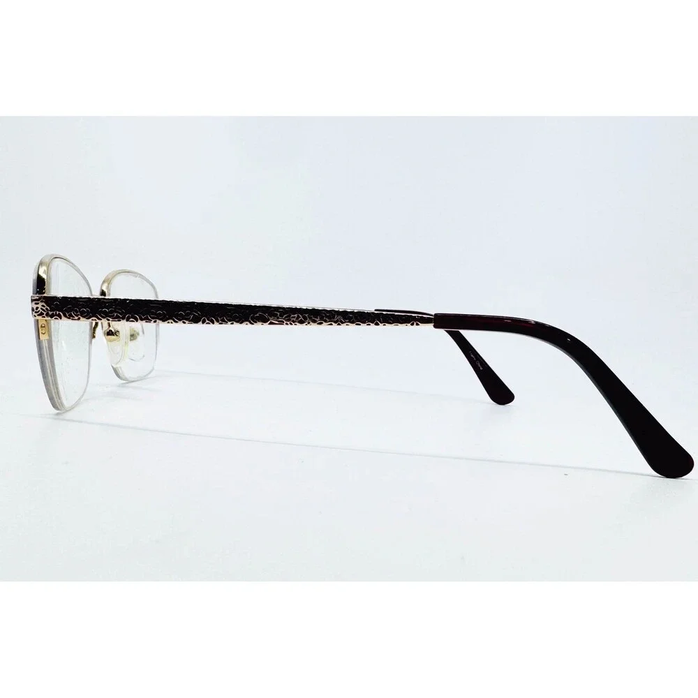 Superflex Eyeglasses Womens Brown Gold Titanium SF-1105T 51-17-135